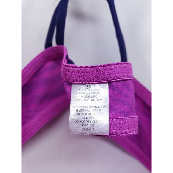 Rampage Push-Up Front Close Bra Zebra Print Pink & Black Size 38C - Picture 5 of 6